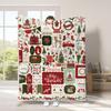 Christmas cartoon digital-printed polyester Bedroom velvet flannel cover blanket Fleece soft sofa cover blankets for beds