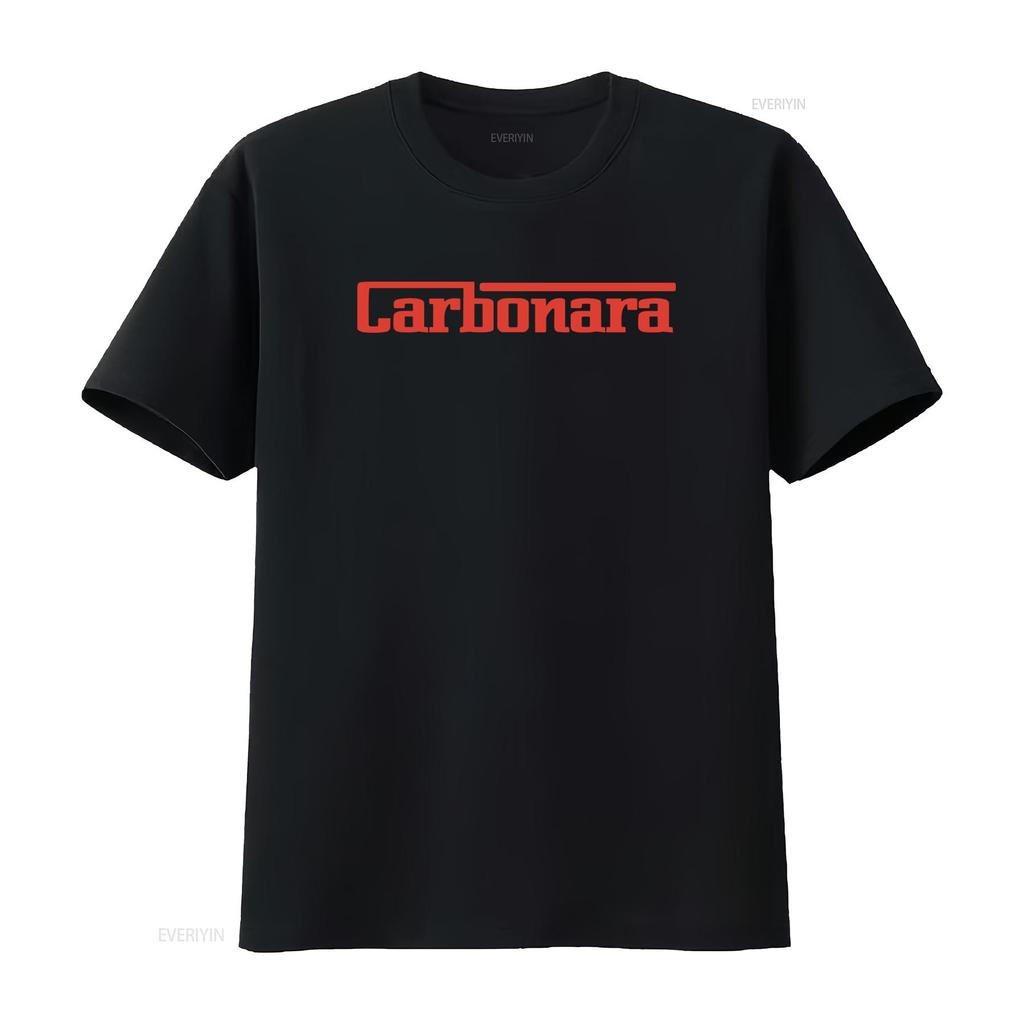 Carbonara T Shirt Pasta Spaghetti Foodie Funny Food  vintage Washed Stylish Stretched streetwear Versatile homme graphic Casual