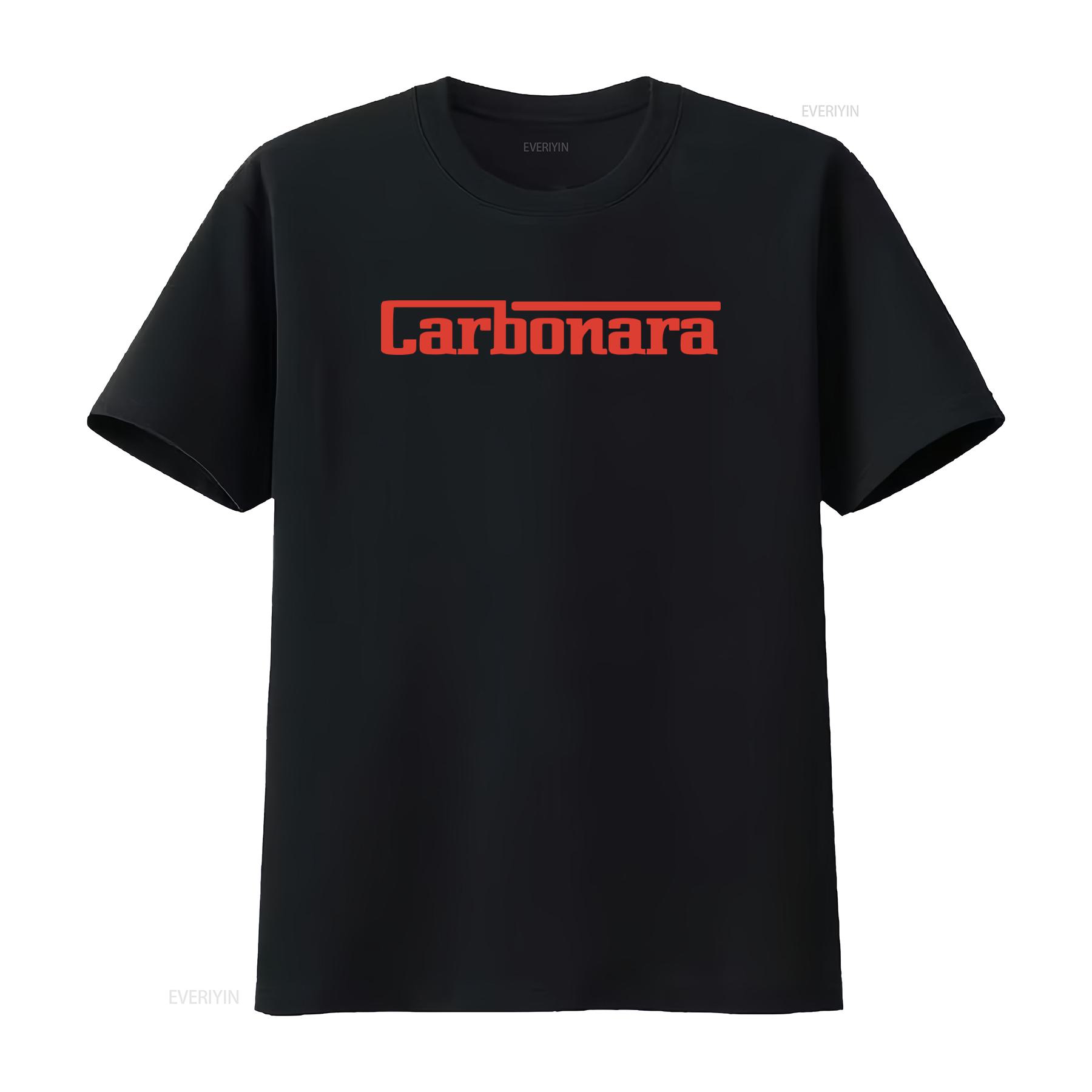 

Carbonara T Shirt Pasta Spaghetti Foodie Funny Food vintage Washed Stylish Stretched streetwear Versatile homme graphic Casual 4XL