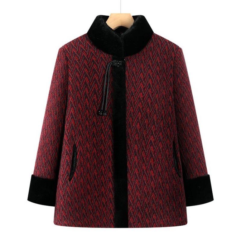 Winter fleece jacket stand-up collar top femininity winter clothing thickened warm clothes