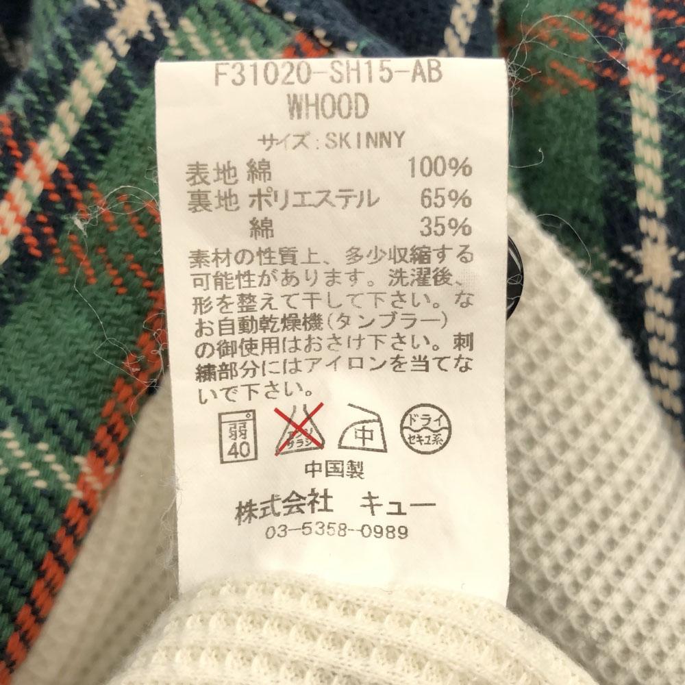 FAT Check Pattern Jacket SKINNY Green system Parker Men's Used