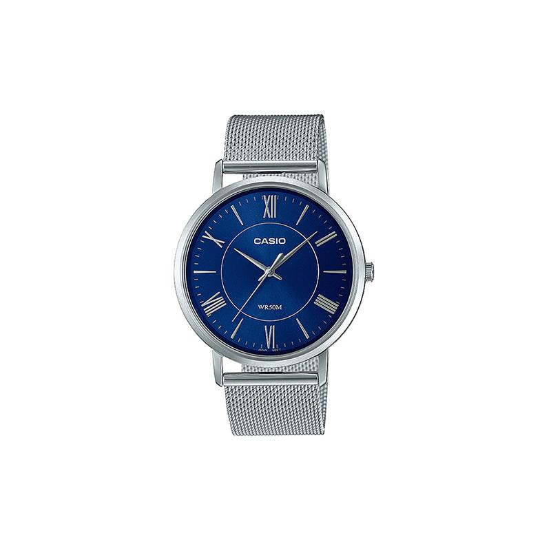 

Casio STANDARD series waterproof quartz movement stainless steel strap Japanese and Korean watch men s watch blue dial MTP-B110M-2AV синій