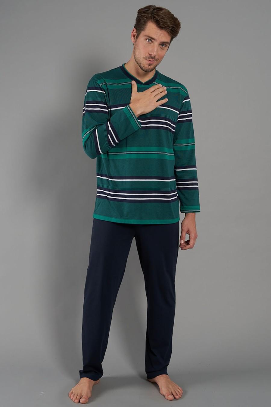 

452028 Gotzburg Fashion Night Піжама 322 Green/Medium/Stripe Gotzburg (96766) 48(M) різнокольорові кольору