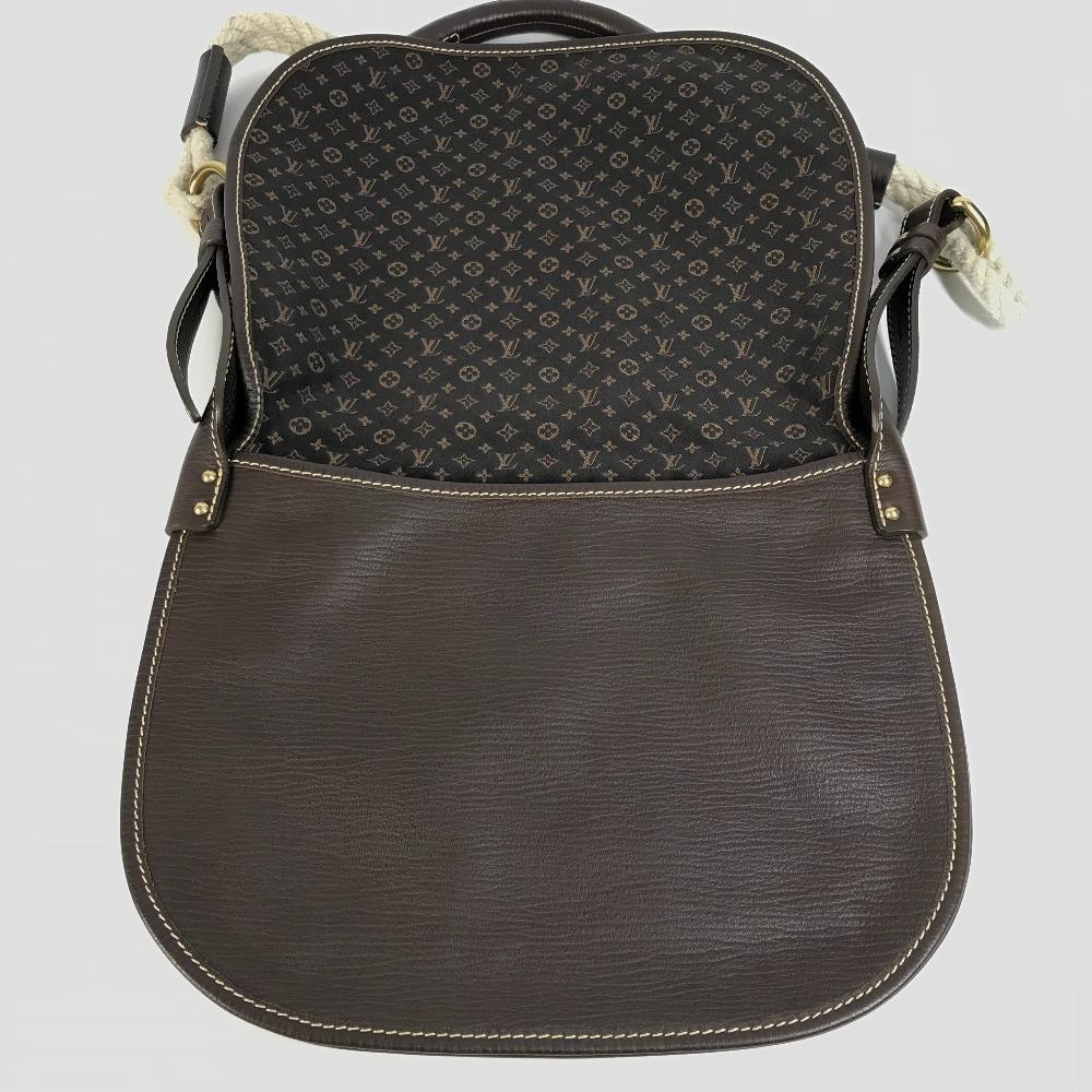 Louis Vuitton M40021 Monogram Mini-Lin Aman Bag Crossbody Flap Shoulder Bag