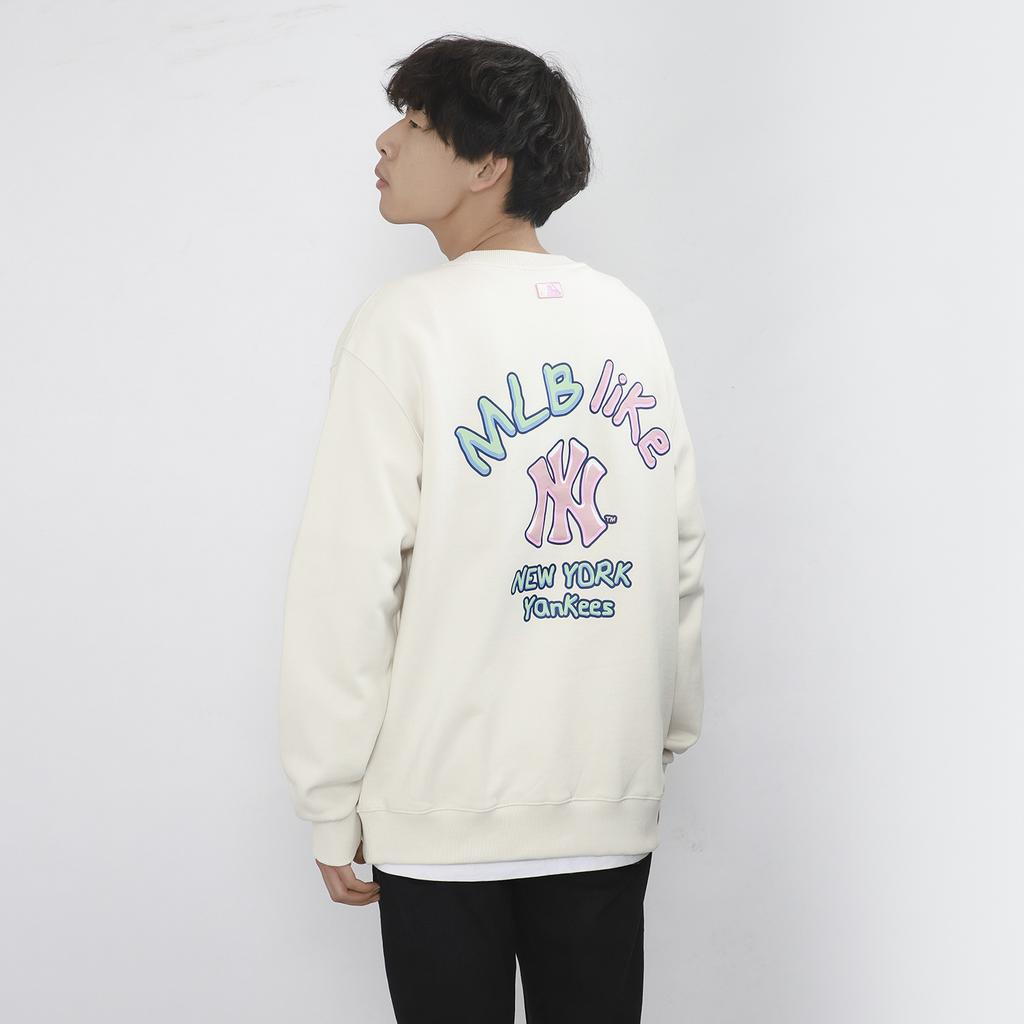 New MLB Sweatshirt Winter Unisex Cream 3AMTL5116-50CRS