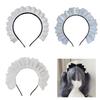 Eleganti Fasce per Capelli Pieghettate in Pizzo Stile Giapponese Cerchietto per Capelli Carine Fasce per Capelli per Raduni Anime Fasce per Capelli Cosplay per Ragazza