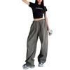 "Women's American Retro High-Waist Drawstring Wide-Leg Overalls - Summer Trendy Floor-Length Pants"