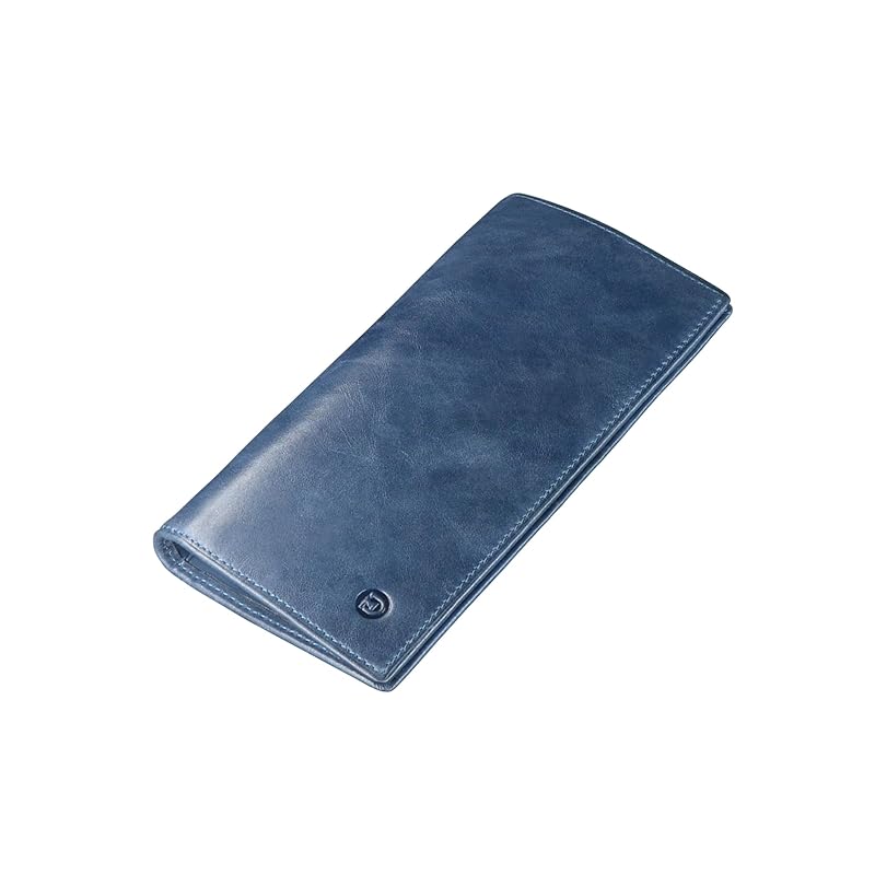 

[Modiko] wallet men s made in Japan small long wallet Thin short wallet genuine leather 17.5 cm Wallet without coin purse Soft himeji leather Vertical