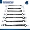 MichaelPro MP001218 Black Oxide Bolt Extractor Offset Wrench and Socket Set 6 Point Round Box End Nut Bolt Remover Stripped Thin Bolt Remover with