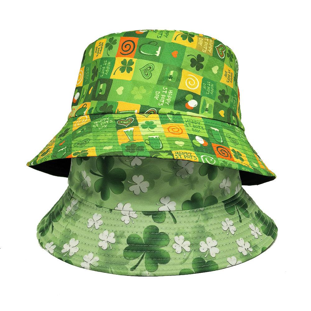 Saint Patrick Floral Digital Print Vintage Style Sun Hat For Spring Party And Outdoor