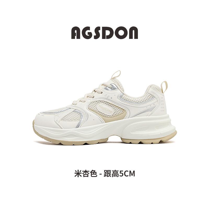 Augustine Daddy Shoes Women's 2025 New Autumn Platform Sneakers Skinny Casual Mountaineering Outdoor Running Shoes