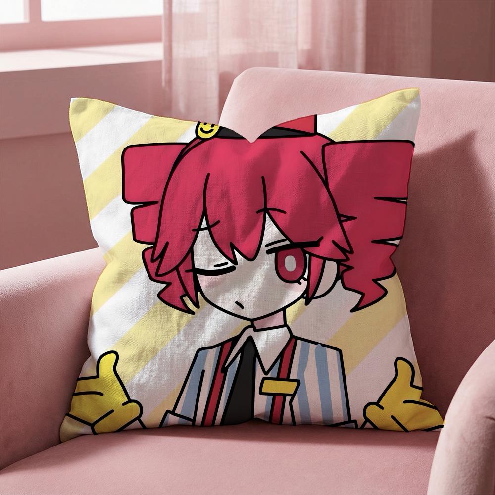 Kasane Teto Anime Cushion Cover Multi-Scene Pillow Cover for Home & Car - Reversible, Soft & Durable for Daily Use