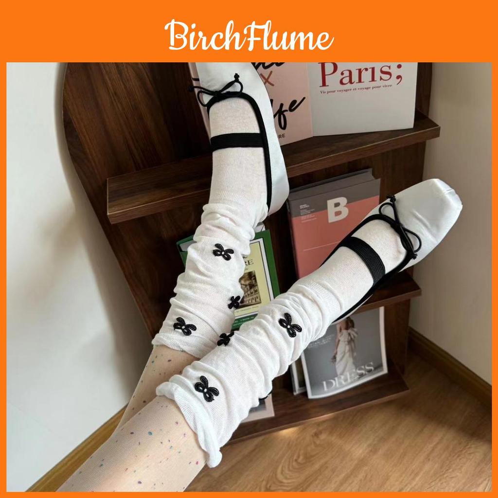 Korean Influencer Style Bowknot Socks For Women Summer Lightweight Cotton Youth Casual Wear