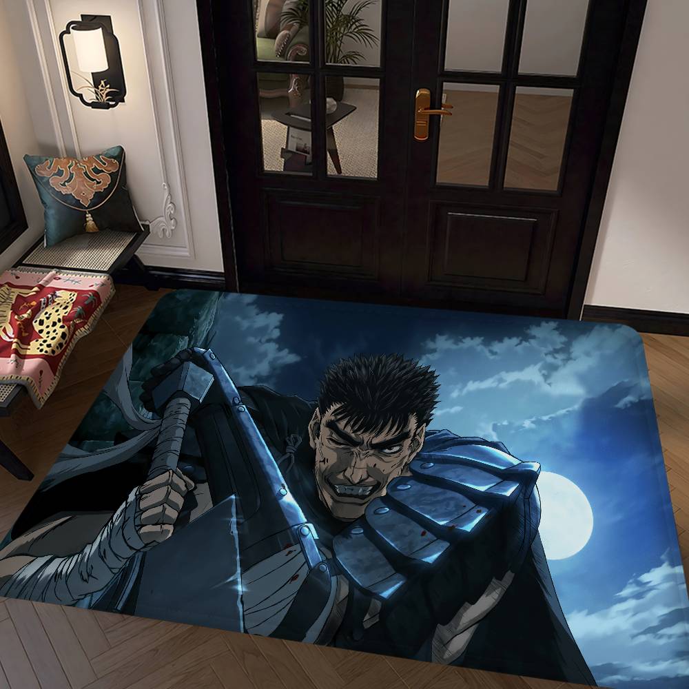 Japanese Comic Berserk Hallway Carpet Non-Slip Laundry Room Mat Laundry Decor Balcony Child Living Room Bedside Area Rugs