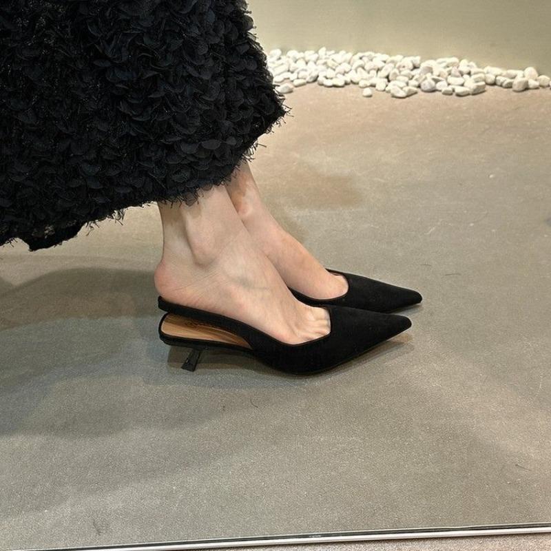New Women Sandals Party Pumps Thin High Heels Elastic Band Black White Rose Summer Dress Shoes Woman Ladie Pumps Zapatos Mujer