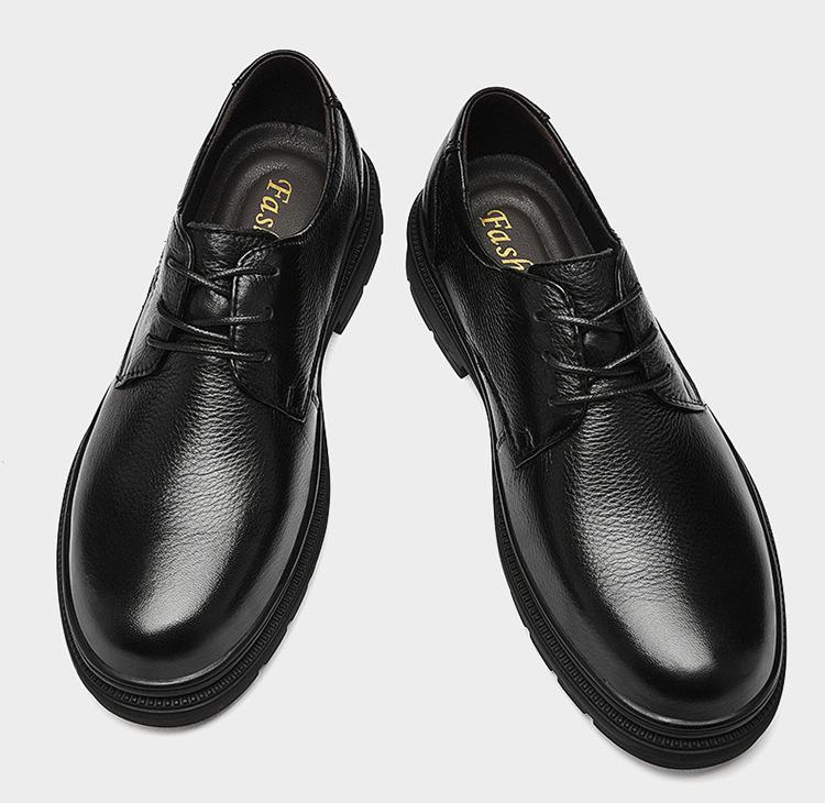 Pantofi derby din piele respirabilă, stilat, pentru bărbați, de primăvară – Formali și casual, înălțători, perfecți pentru nunți.