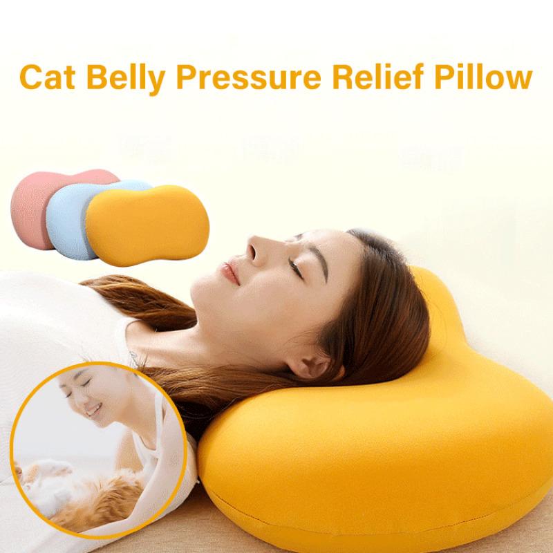 Memory Foam Pillow Solid Color Small Cushion Cat Belly Feeling for Sleeping Slow Rebound Cotton Travel Soft and Comfortable Sofa