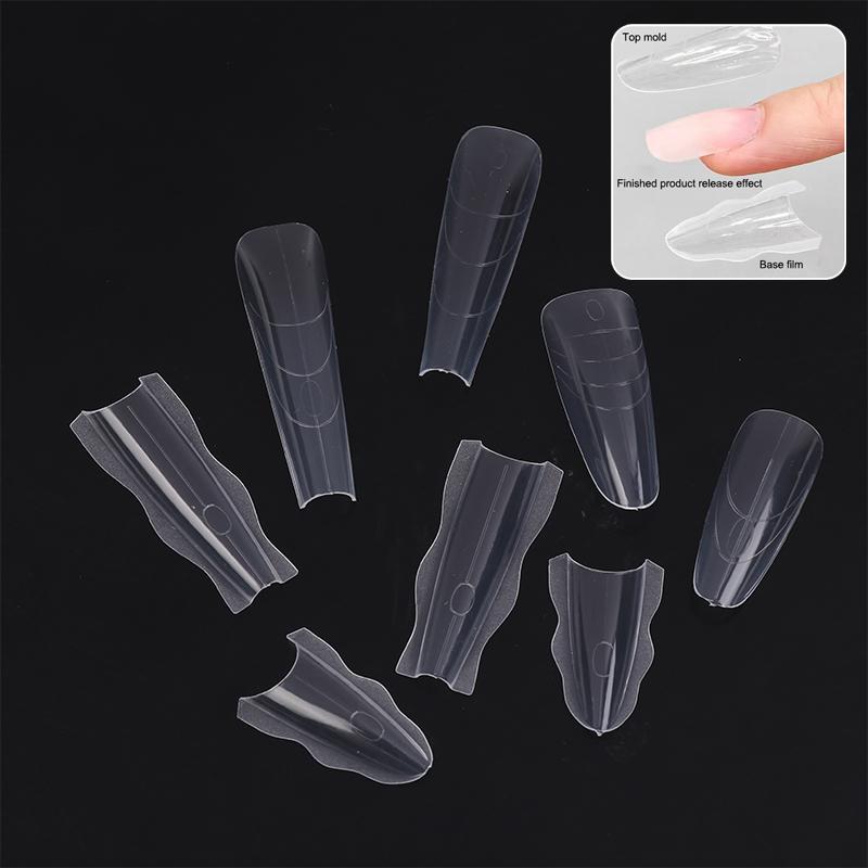 60Pcs Sandwich Nails Forms Nail Mold For Quick Nails Extension Plastic Nail Form Tools For Beginners Professionals Women