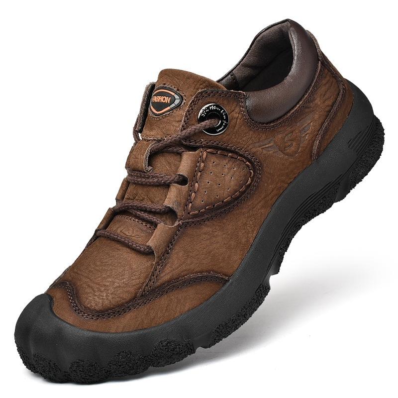 Neue Outdoor Camping Wanderschuhe Herren Echtleder Sportsneaker Mann Reise Freizeitschuhe Freizeit Walking Klettern Herrenfuß