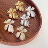 2026 Exaggerated Metal Flower Lightweight Luxury Earrings - European and American Style Fashion Ear Clips