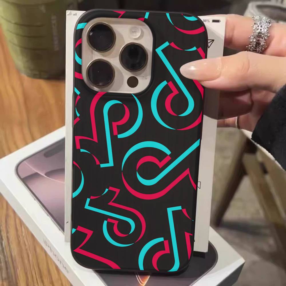

T-TikTok-K For IPhone 17 16 15 14 Plus 13 12 11 Pro Max With Shockproof Protective Phone Cover iPhone 14 plus
