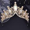 Bridal Headwear Wedding Tiaras Green-Colour Ladies Party Crown Luxurious Birthday Headdress Bride Hair Jewelry Accessory