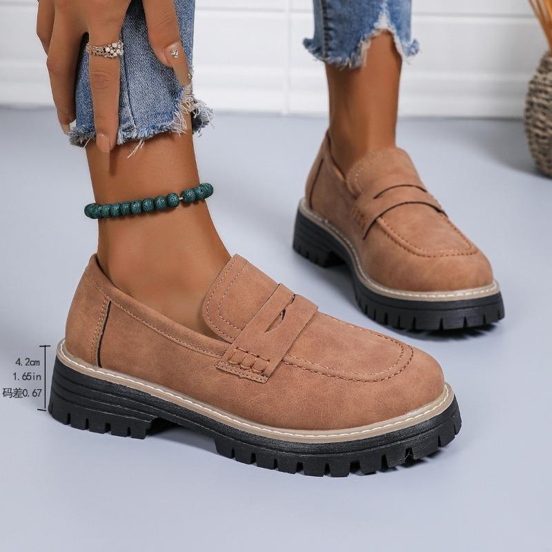 New Spring and Autumn Casual Scrub Women's Shoes Thick Heel Platform Retro