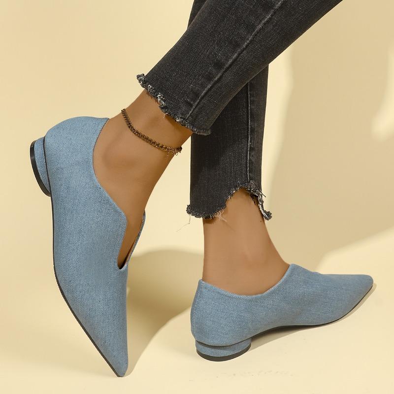 Kadın Sivri Burunlu Düz Ayakkabılar Düz Renk Örme Slip on Ayakkabılar Rahat Nefes Alabilen Bale Ayakkabıları Kadın Düz Ayakkabılar Loafer'lar Kadın