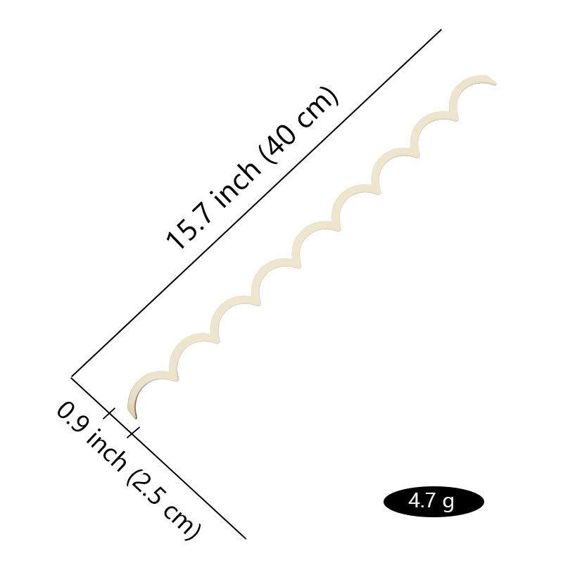 

Неокрашенный волнообразный деревянный молдинг в форме веера для DIY-декора стен, шкафов, полок и дверей 40x6.5x0.3cm