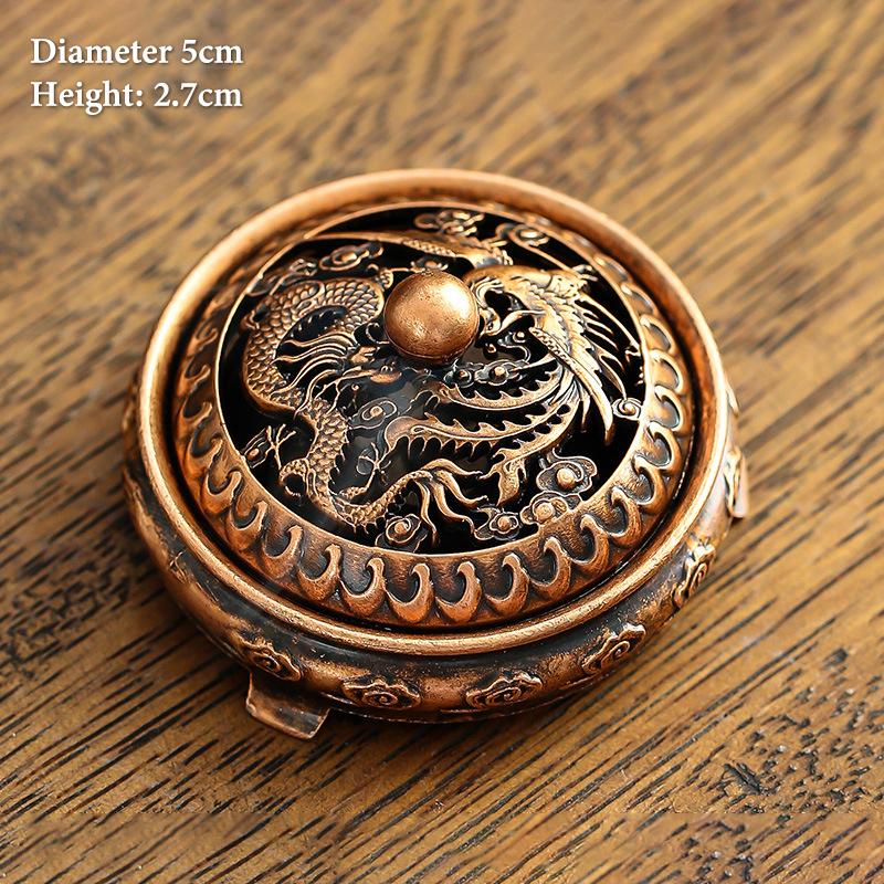 Vintage Alloy Incense Burner Stick Holder Three Legged Hollow Out Mini Sandalwood Censer Incense Burner Home Decoration