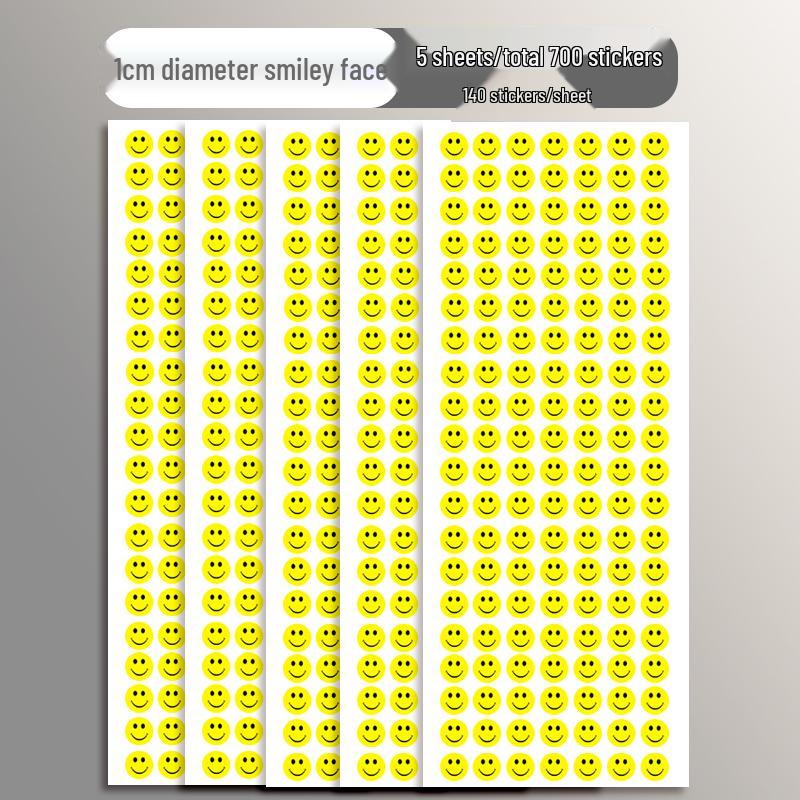 Smiling Face Rewards Stickers: Self-Adhesive Praise Labels for Kindergarten & Elementary Students