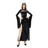 Dark Goth Halloween Costume Black Dress Witch Sexy Lace Medieval Maxi