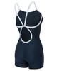 Laelliseupocheu [Oslh616 Nvy] Solid Part-Length Sturdy V-Back Navy