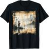 Samurai Angler Papyrusrolle Japanische Kunst Angeln T-Shirt