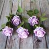 Flannelette Single Rose Gift Home Decoration Imitation Flower Fake RoseSilk Single Roses