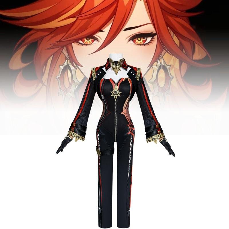 Adorable Mavuika Cosplay Costume Set For Genshin Impact Featuring Stylish Accessories