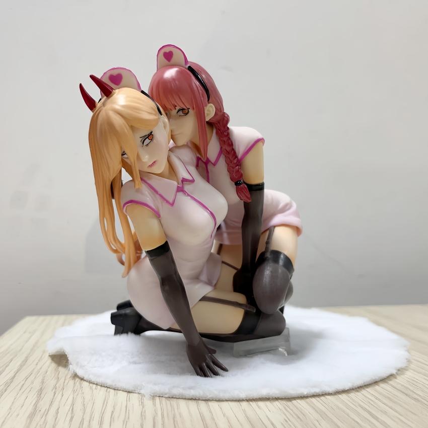 14CM Chainsaw Man Makima Power nurse Girl figure Ver girl figure PVC Game Statue Anime Model Action Adult Doll toys gifts
