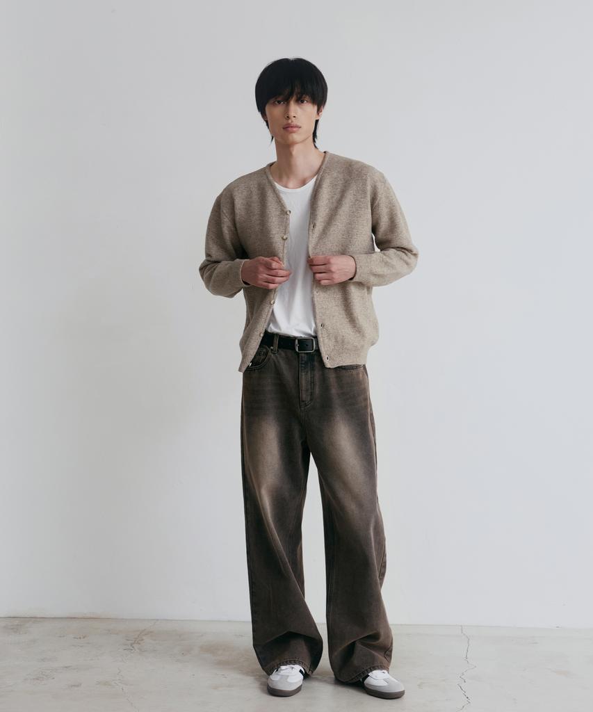 Nodu Sage Basic Cardigan [Beige]