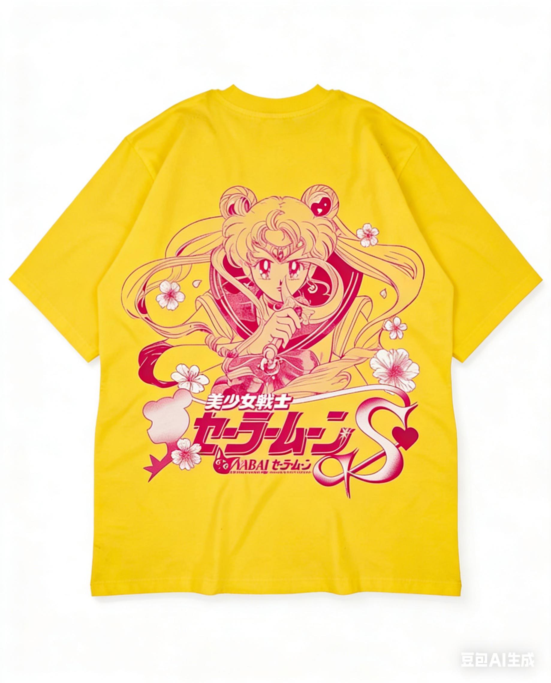 

Adult and Childrens Classic Sailor Moon Usagi Tsukino Line Art Cotton Y2K Harajuku Style Sweet and Cool TShirt 4XL
