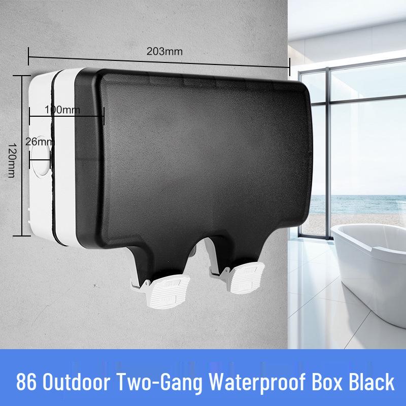 86 Type Transparent Self-Adhesive Waterproof Socket Cover for Bathroom Switches