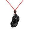 Natural Black Obsidian Pixiu Pendant Men's Necklace Women's Crystal Pendant Buddhist Bead Jewelry