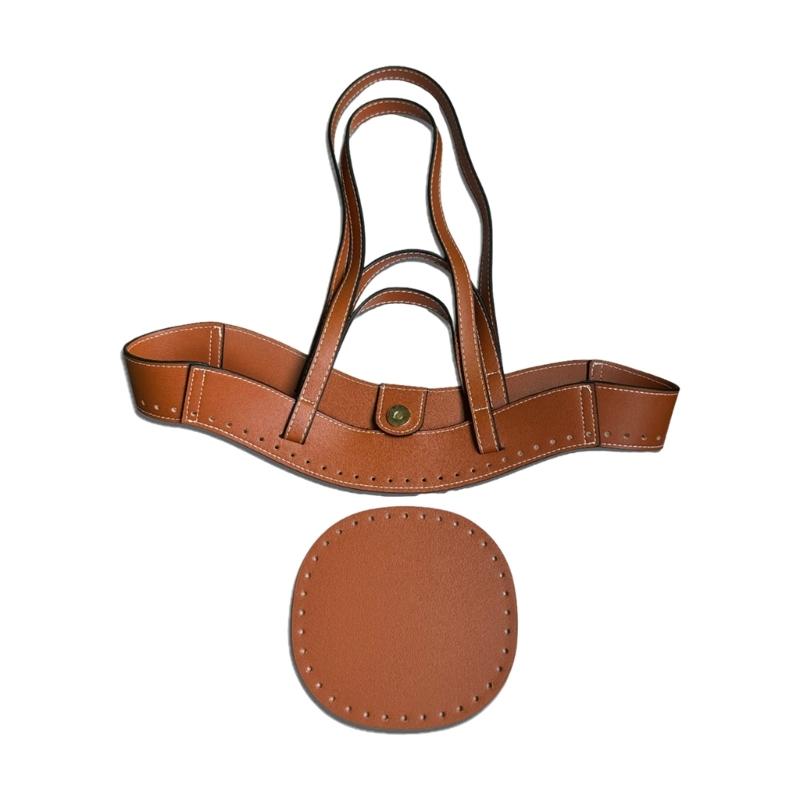 PU Leather Handbag Making Kits Bag Bottom Shaper Bag Handle Bag Knitting Set for DIY Crochet Purse Wallet Toted Bag