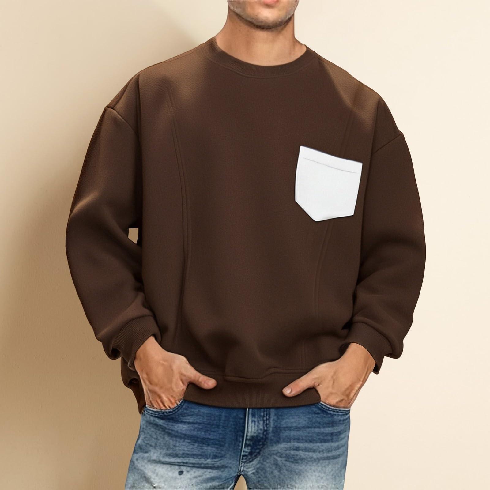 

Men S Fashion Hoodies & Sweatshirts Drawstring Hoody Top Long Sleeve Shoulder Lightweight Clothes With Pocket XXL