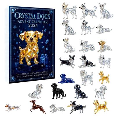 24 Days Christmas Cute Dog Advent Calendar Countdown Calendar Surprise Collectibles Christmas Advent Calendar Party Decor 2D