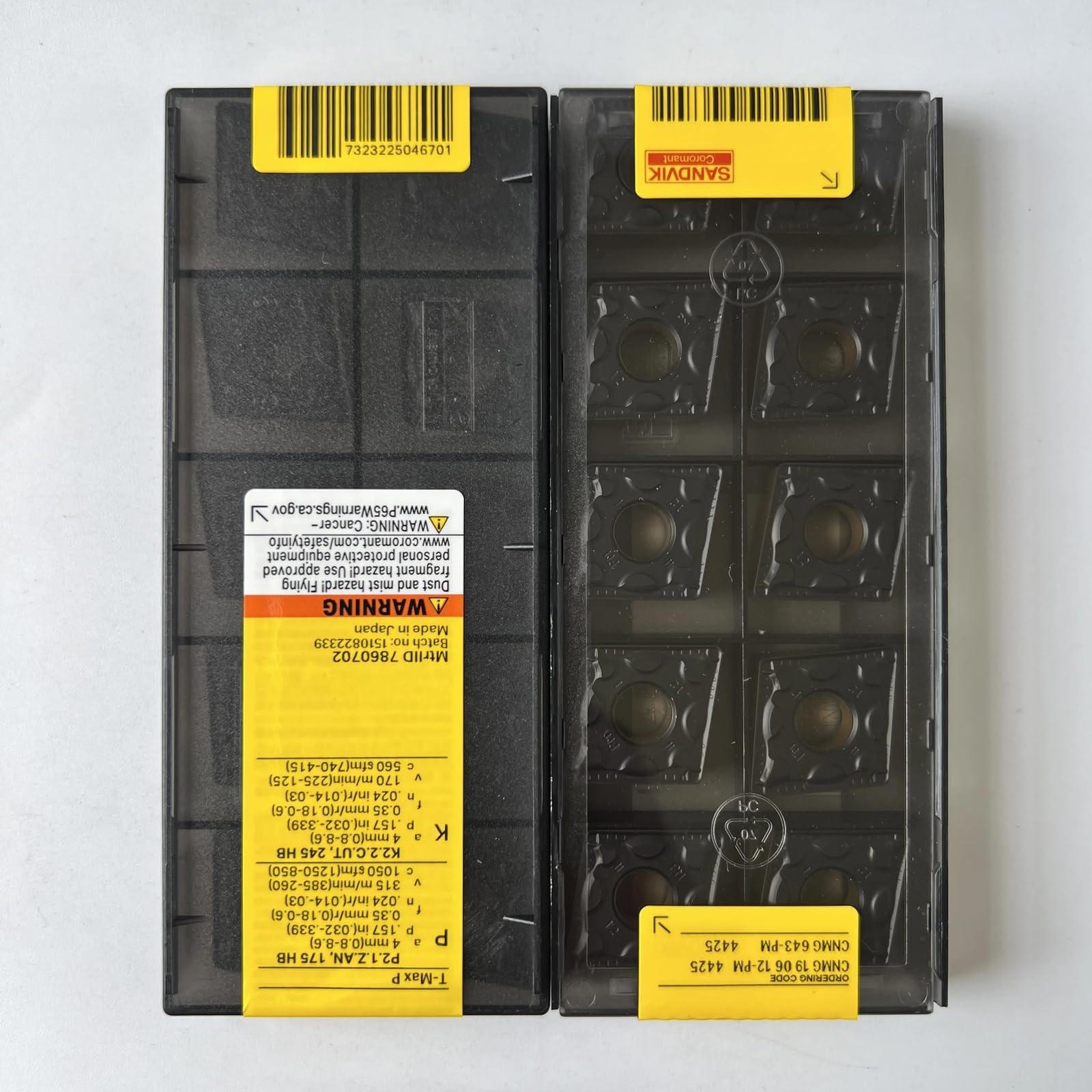 

Original Sandvik / CNMG190612-PM 4425 / CNC lathe carbide blade 10 Pcs