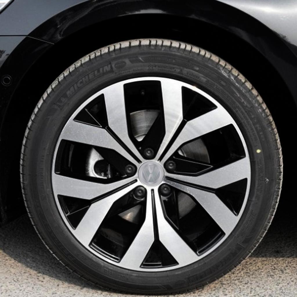 Für VOLKSWAGEN VW 4 Stück 56mm Auto Radnabenkappe Aufkleber Nabenkappe Emblem Für Volkswagen VW R Line GTI Golf 5 7 Caddy Passat b6