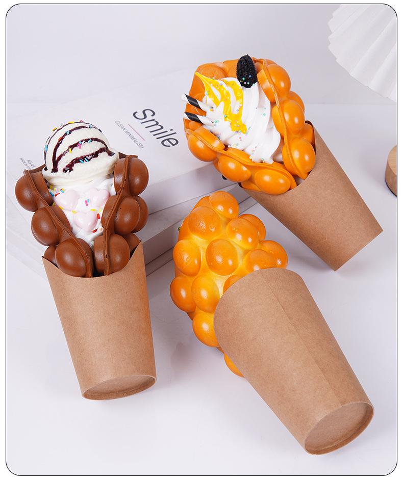 Espositore per Dolci alla Frutta con Waffle all'Uovo in Stile Hong Kong