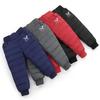 Boys Down Wadded Trousers Kids Stripe Pattern Girl Warm Pants Child Windproof Waterproof Winter Long Thickness Pants