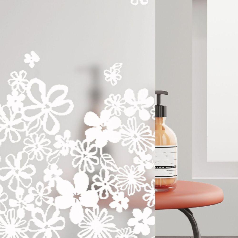 Modern EVA Waterproof Shower Curtain with Hooks Translucent Bath Curtain Thick No Drilling Toilet Curtain Bathtub