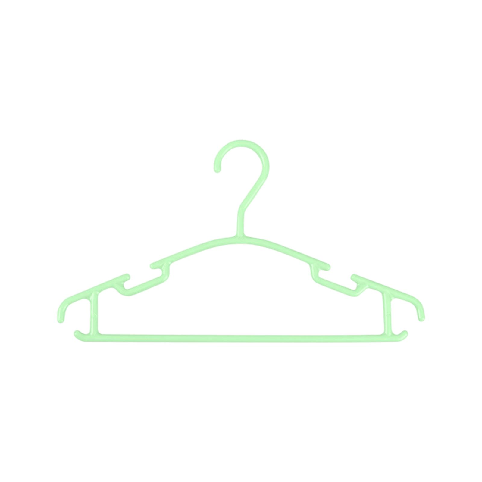 

Children Baby Clothes Hangers Plastic Lightweight Durable Non-Slip Design Suitable for Various Small Garments and Accessories One Size зелёный